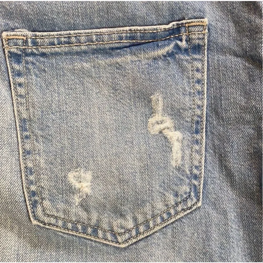Forever 21 Distressed Ribbon Detail Jean Skirt Size Medium